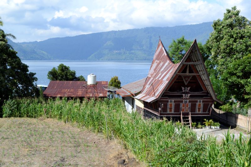 Zoomer sur l'image : Maison Batak au lac Toba